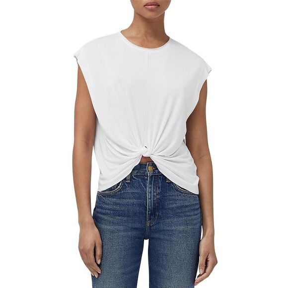 Rag & Bone Tops - Rag & Bone Womens Jenna White Modal Knot Front Tee Pullover Top Shirt NWOT